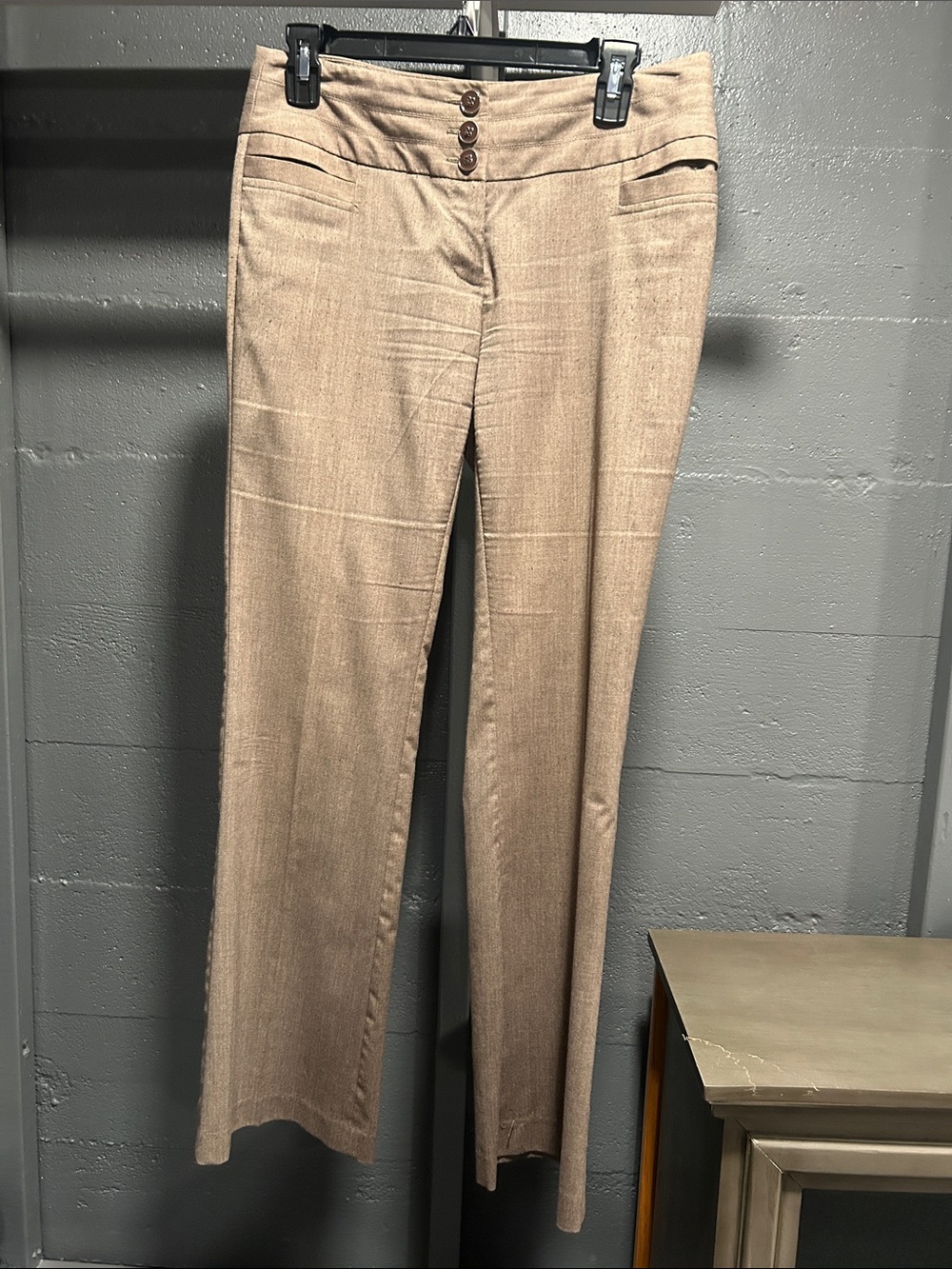 Classic High-Waist Tan Dress Pants for Women